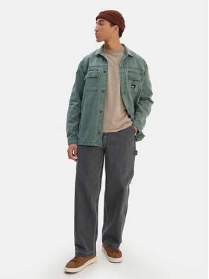 Quiksilver Koszula jeansowa Mohab Washed Twill EQYWT04654 Zielony Oversize