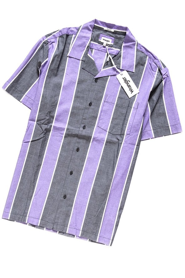 KOSZULA WRANGLER SS RESORT SHIRT TROPICAL PURPLE W59076SW3 112129663