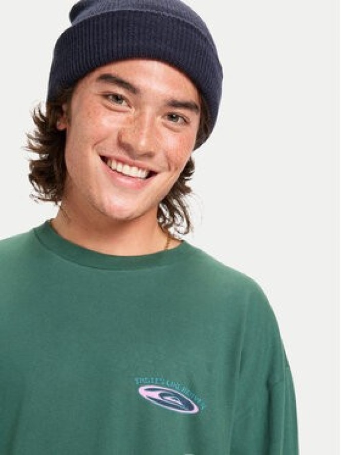 Quiksilver Longsleeve Hw Hollow Coves EQYZT08202 Zielony Comfort Fit