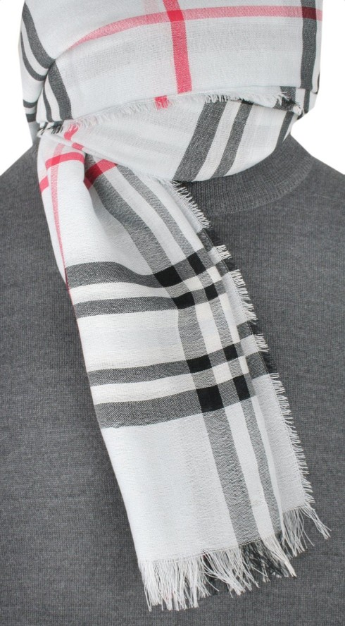 Lekki Szalik Przejściowy - V. Fraas - Popiel w Kratę - 2gi gatunek