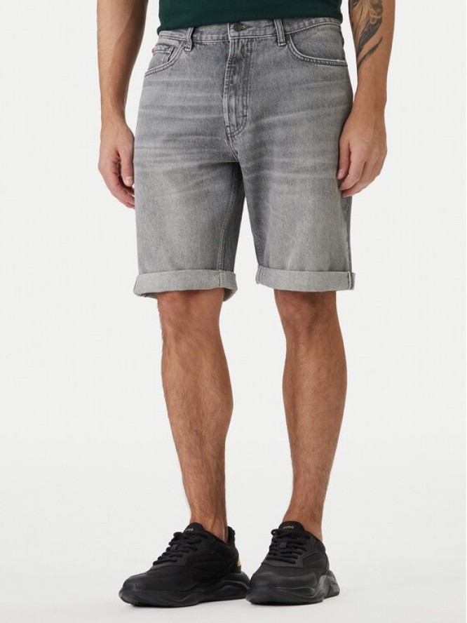 HUGO Szorty jeansowe 50560391 Szary Tapered Fit