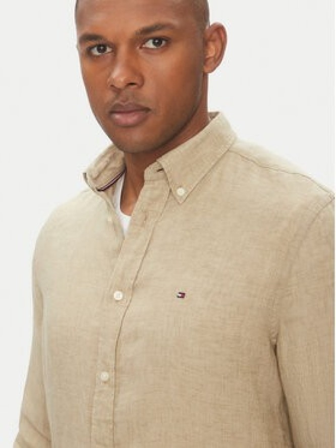 Tommy Hilfiger Koszula MW0MW34602 Beżowy Regular Fit