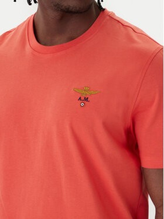Aeronautica Militare T-Shirt 261TS1580UJ00372 Pomarańczowy Regular Fit