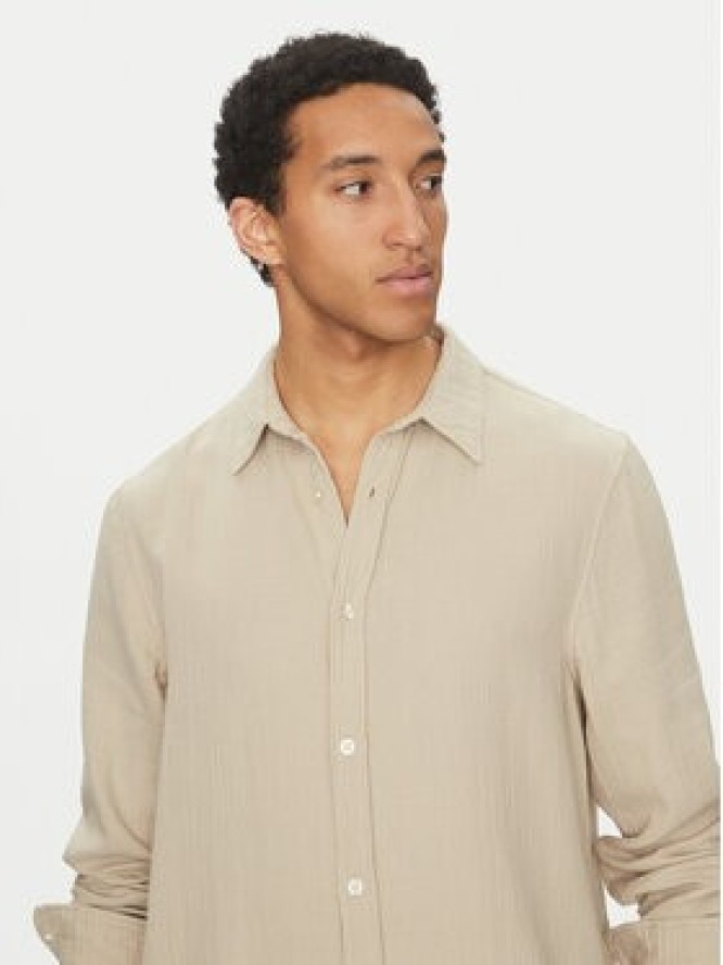 Guess Koszula M5GH85 WH831 Écru Regular Fit