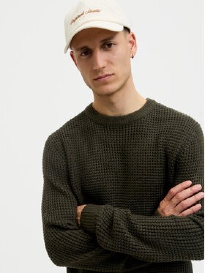 Jack & Jones Sweter Global 12287594 Zielony Regular Fit