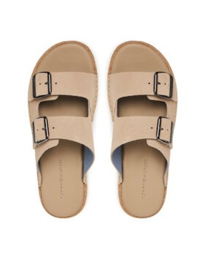 Tommy Hilfiger Espadryle Flex Jutte Hilfiger Suede Sandal FM0FM05503 Beżowy
