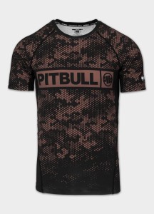 Męska Koszulka Rashguard PITBULL treningowa techniczna HEX CAMO HILLTOP