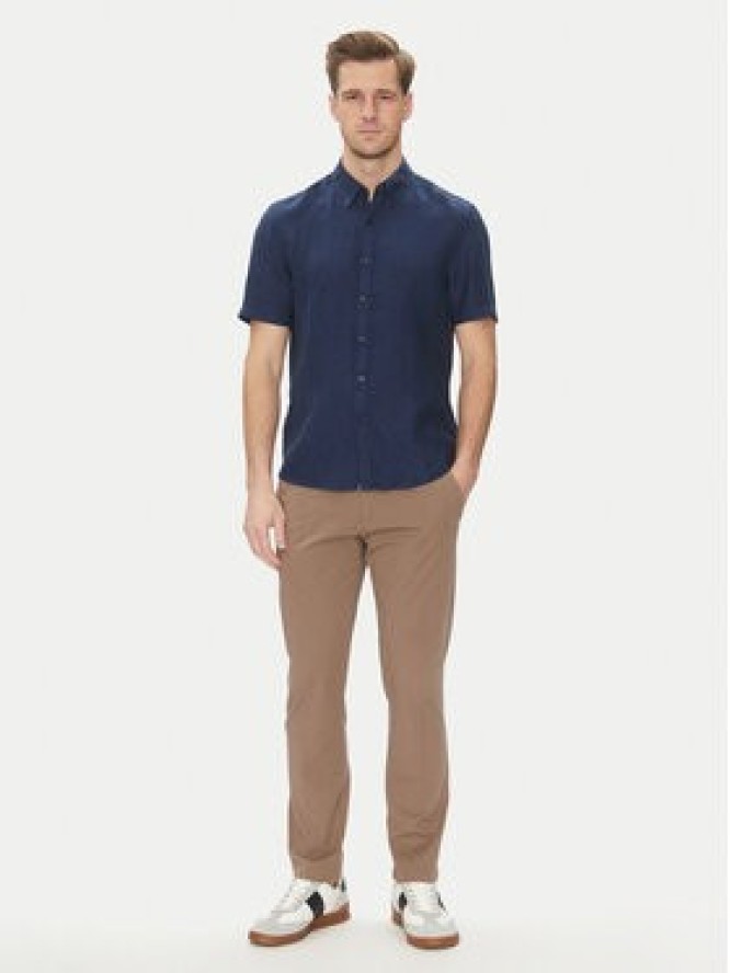 Michael Kors Koszula CS1400I4YT Granatowy Slim Fit