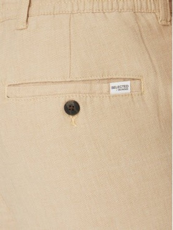 Selected Homme Chinosy 16096687 Beżowy Straight Fit