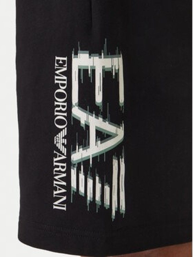 EA7 Emporio Armani Szorty sportowe 7M001329 AF17787 Czarny Regular Fit