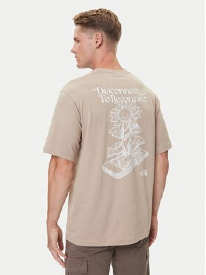 The North Face T-Shirt Connect NF0A8E3Y Beżowy Relaxed Fit