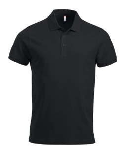 clique Classic Lincoln S/S koszulka polo z bawełny, nowoczesny krój – black