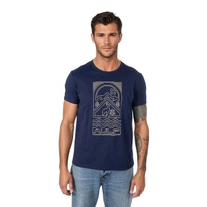 T-shirt męski AULP BOGUS komfortowy lekki prosty krój