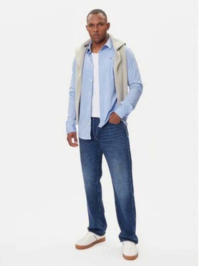 Tommy Jeans Koszula DM0DM04405 Błękitny Slim Fit
