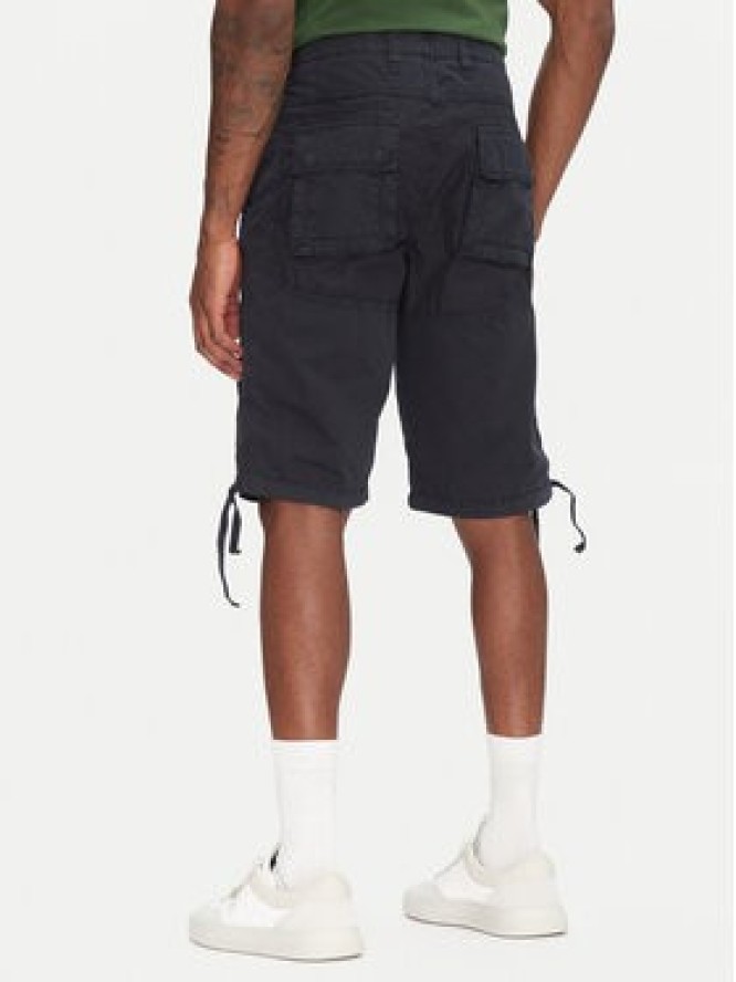 Aeronautica Militare Szorty materiałowe 251BE041CT1122 Granatowy Regular Fit