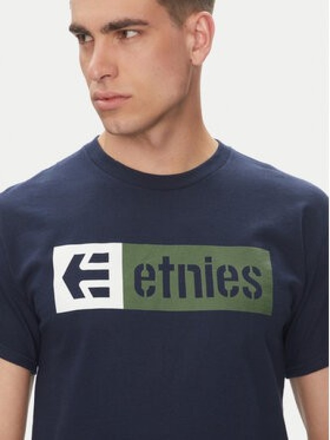 Etnies T-Shirt New Box 4130002282 Granatowy Regular Fit