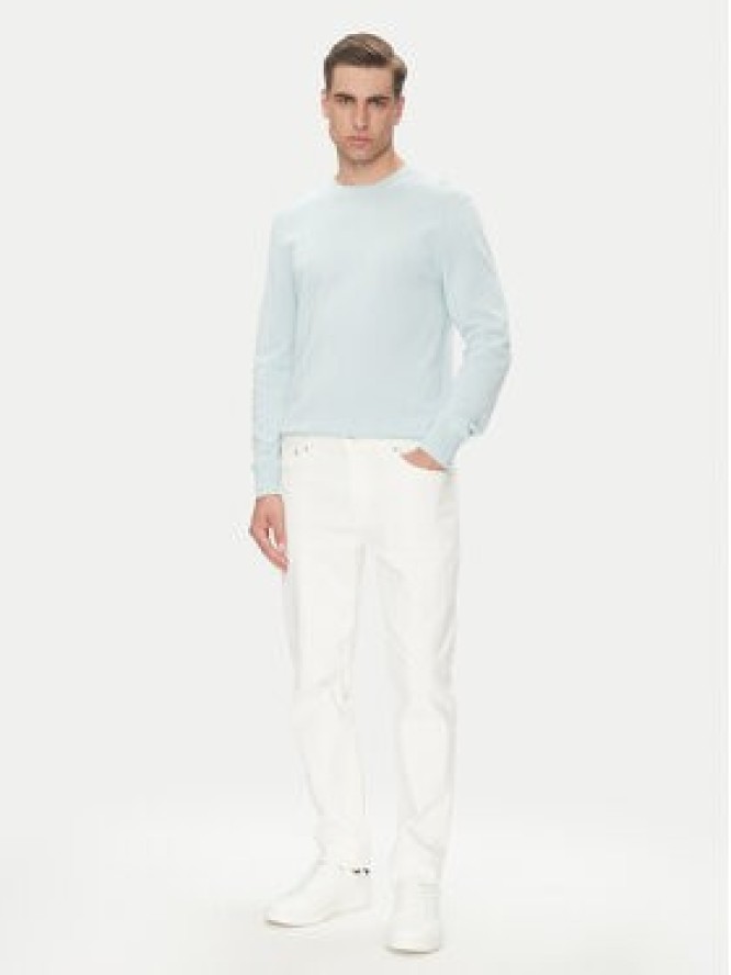 Calvin Klein Sweter LV040BM343 Niebieski Regular Fit