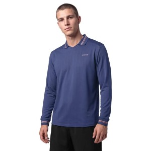 Męska koszulka polo do gry w padla z długim rękawem Padel Siroko Hawk Blue