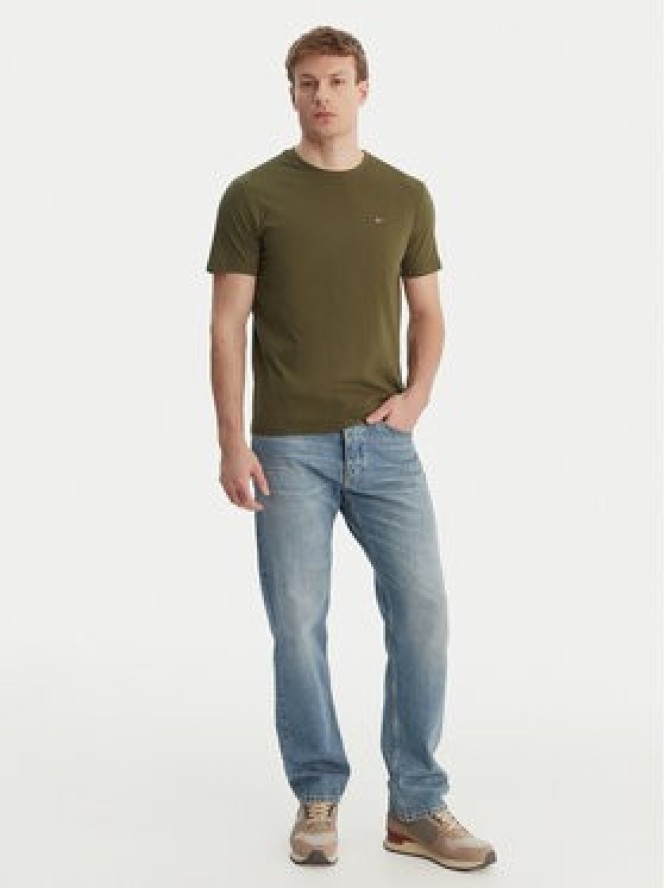 Napapijri T-Shirt Salis NP0A4H8D Zielony Regular Fit