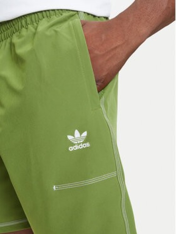 adidas Szorty sportowe Trefoil Essentials KA8540 Zielony Loose Fit