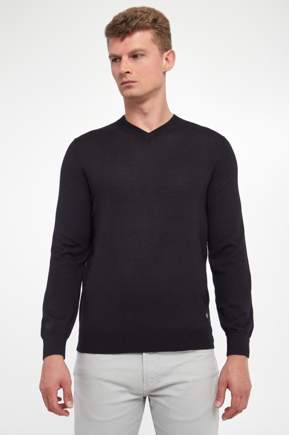 Sweter męski z wełny merino LIU JO