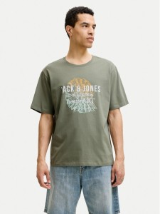 Jack & Jones T-Shirt Gradient Print 12288094 Szary Regular Fit