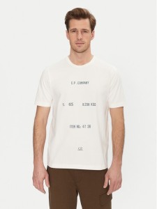 C.P. Company T-Shirt 18CMTS107A110301W Biały Regular Fit