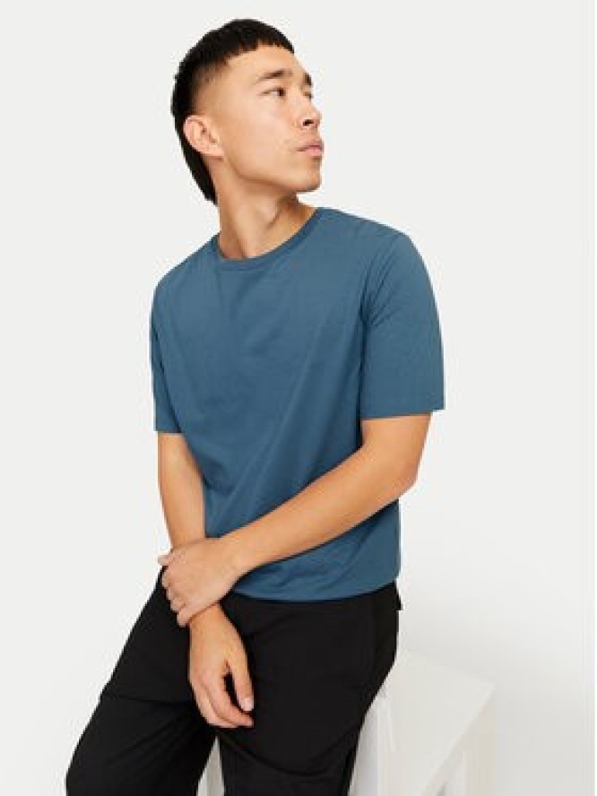 Jack & Jones T-Shirt Organic Basic 12156101 Niebieski Standard Fit