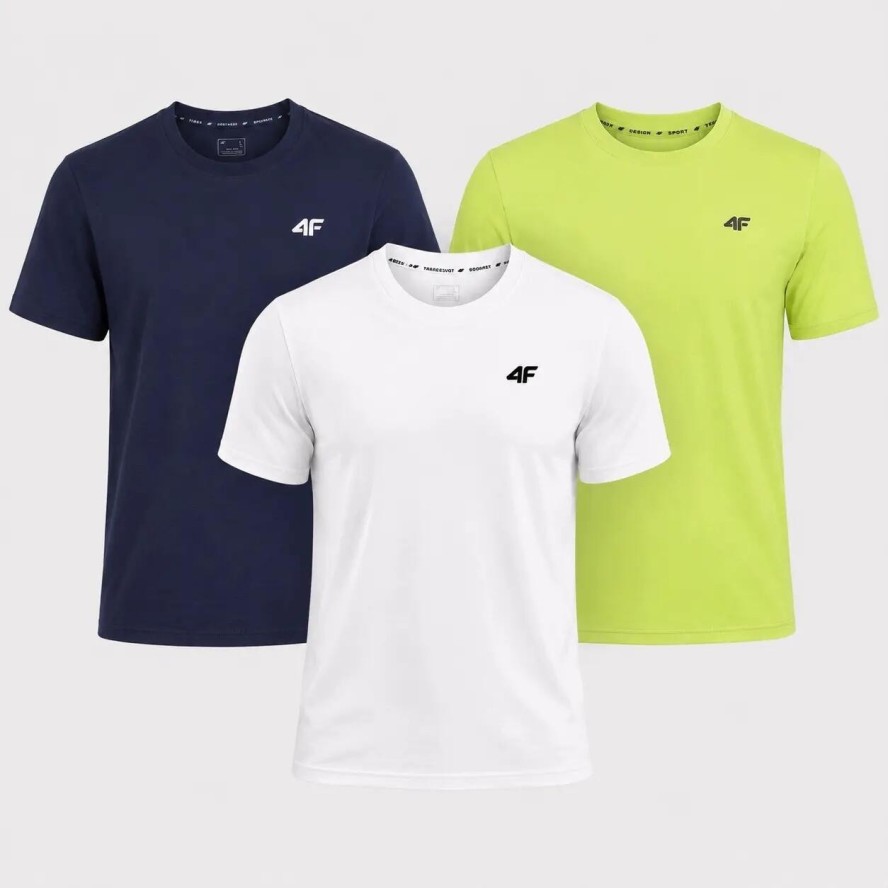 KOMPLET KOSZULEK MĘSKICH 4F 3PAK ZESTAW NA CO DZIEŃ T-SHIRT SPORTOWY