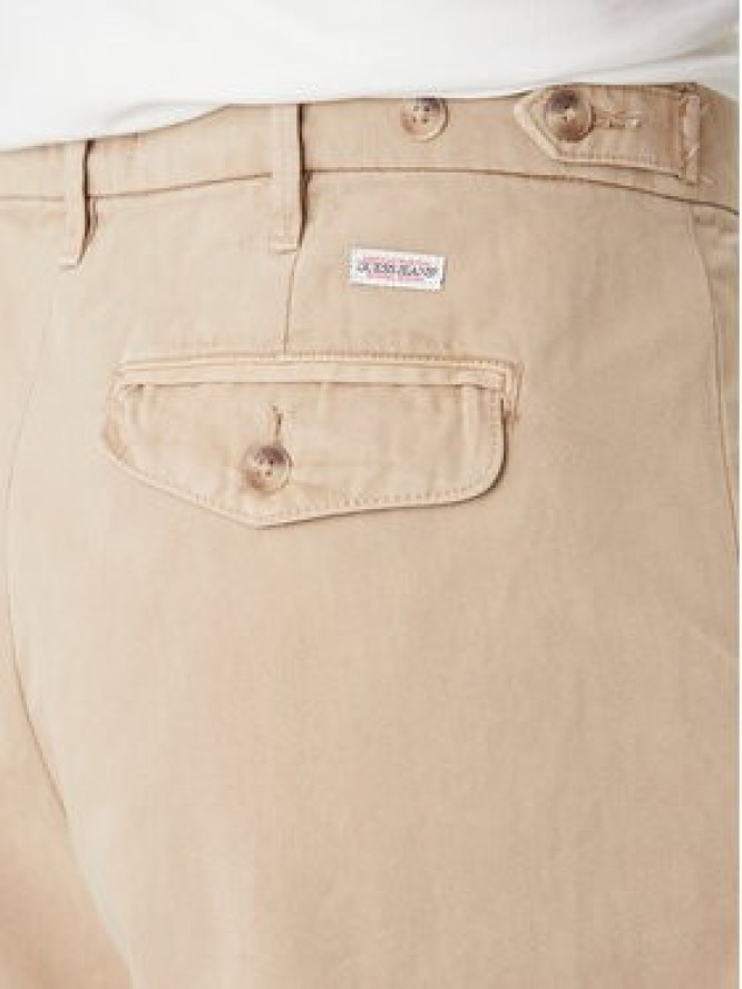 Guess Jeans Szorty materiałowe M6GD40 WGCV1 Beżowy Regular Fit