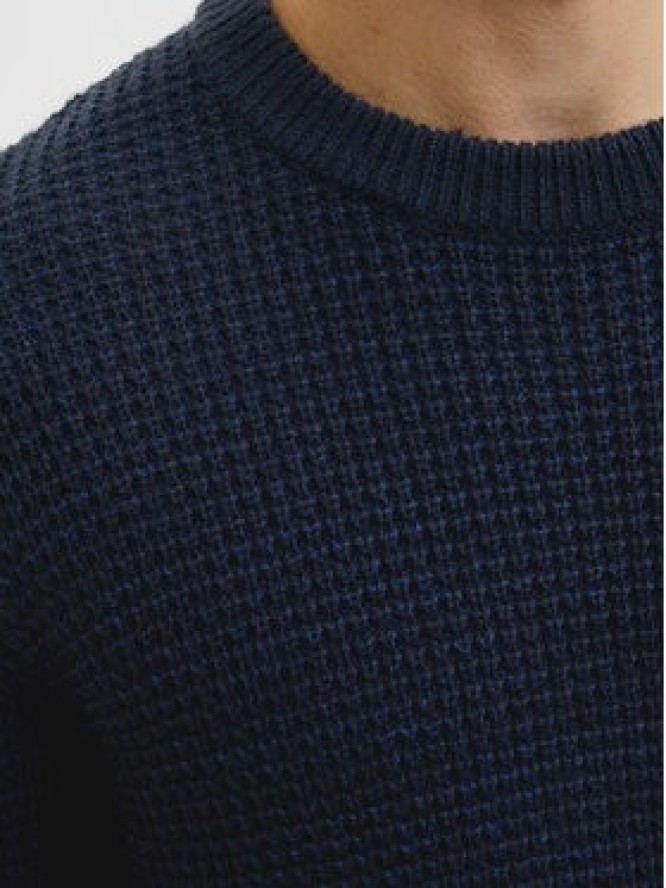 Jack & Jones Sweter Global 12287594 Granatowy Regular Fit