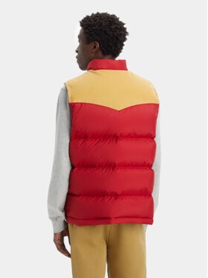 Levi's® Bezrękawnik Western Super Puffer A5634-0003 Czerwony Regular Fit