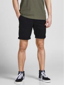 Jack & Jones Szorty materiałowe Dave 12182549 Czarny Regular Fit