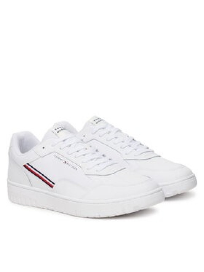 Tommy Hilfiger Sneakersy Th Basket Core Stripes FM0FM05631 Biały