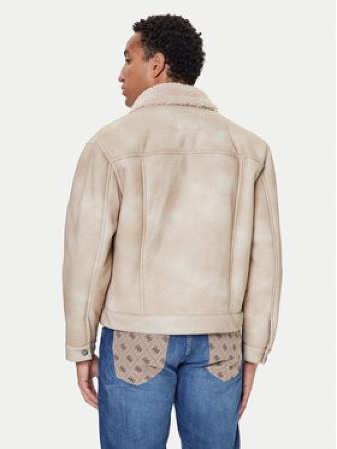 Guess Kurtka z imitacji skóry M5BL0I W2500 Beżowy Regular Fit