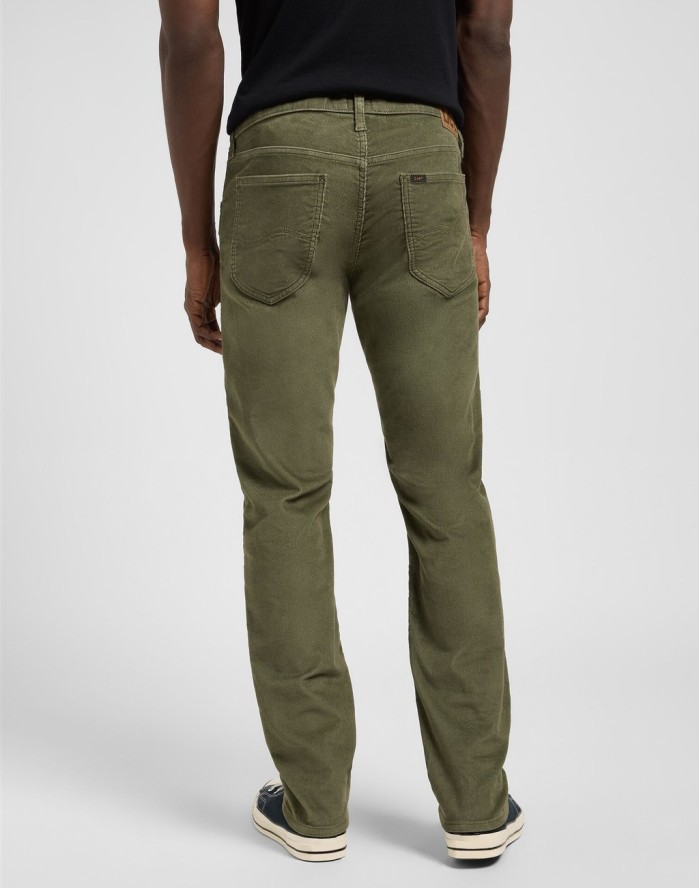 MESKIE SPODNIE LEE DAREN ZIP FLY MERCANTILE GREEN 112370534