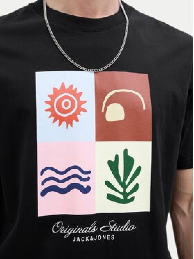 Jack & Jones T-Shirt Canggu 12277220 Czarny Regular Fit