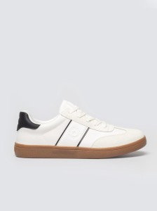 sneakersy męskie z czarnymi akcentami białe tt174128 101