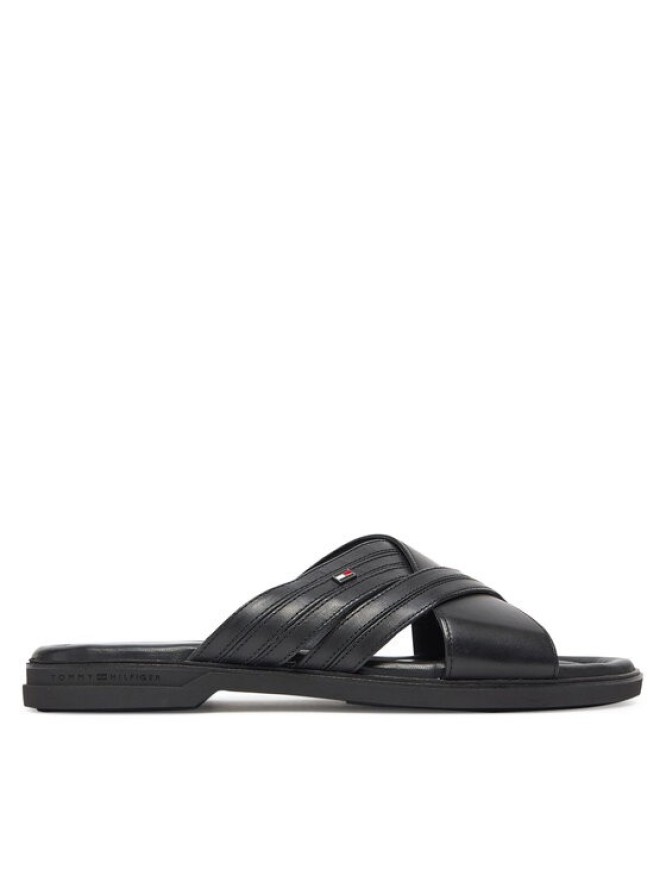 Tommy Hilfiger Klapki Premium Hilfiger Cc Lth Sandal FM0FM05504 Czarny