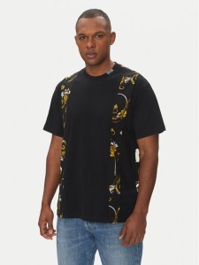 Versace Jeans Couture T-Shirt 78GAH615 Czarny Regular Fit