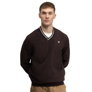 Męska przeciwwiatrowa bluza golfowa Siroko Stinger Dark Brown