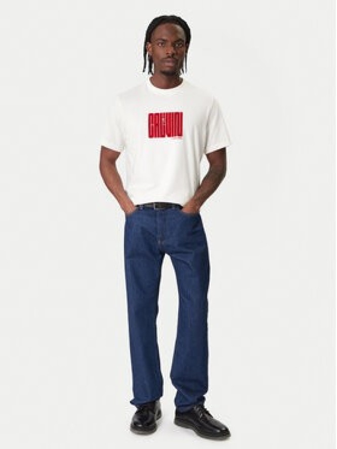 Calvin Klein T-Shirt Maze Graphic LV04RE832G Biały Regular Fit