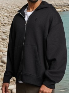 Bluza z kapturem basic - szary