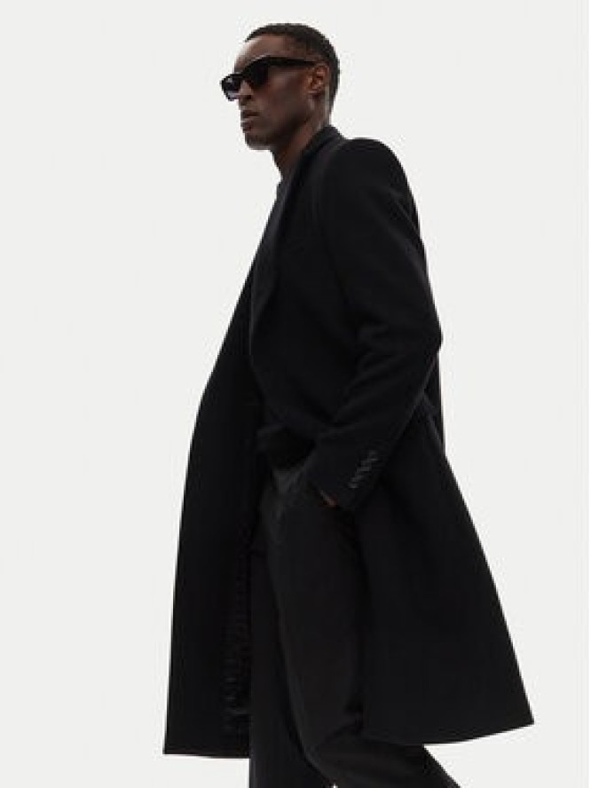 Dolce&Gabbana Płaszcz wełniany G036IT HUMJ2 Czarny Regular Fit