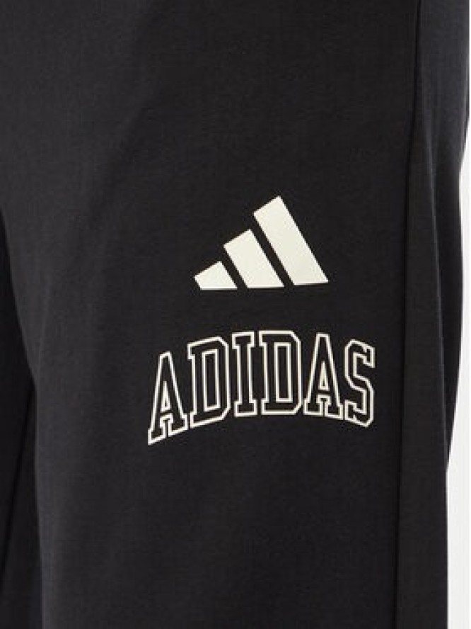 adidas Spodnie dresowe Seasonal Essentials Collegiate French Terry Cuffed KF4264 Czarny Regular Fit