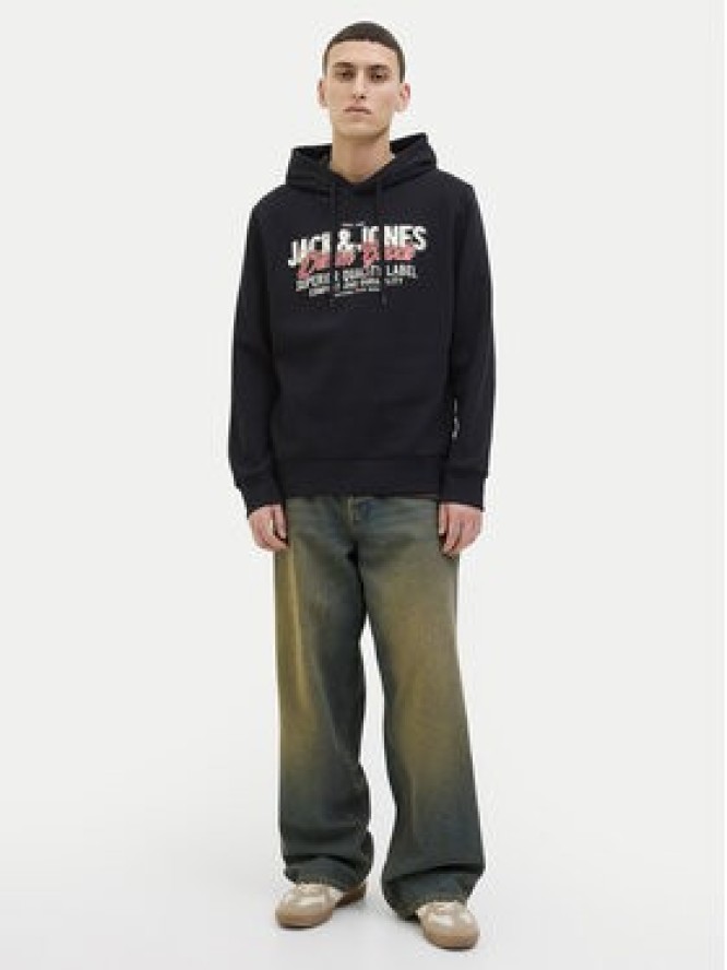 Jack & Jones Bluza Logo 12279649 Czarny Regular Fit