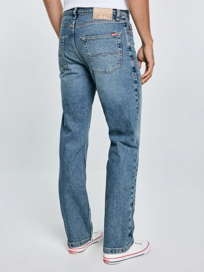 Jeansy męskie z przeszyciami niebieskie Colt Double Knee 406