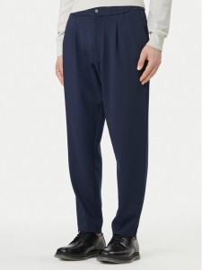 Calvin Klein Spodnie materiałowe LV04LF607G Granatowy Tapered Fit