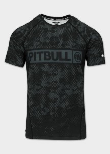 Męska Koszulka Rashguard PITBULL treningowa techniczna HEX CAMO HILLTOP