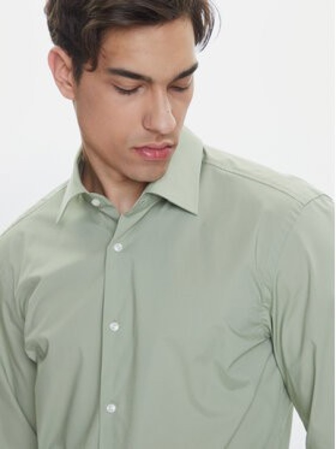 BOSS Koszula H-Hank 50469345 Zielony Slim Fit
